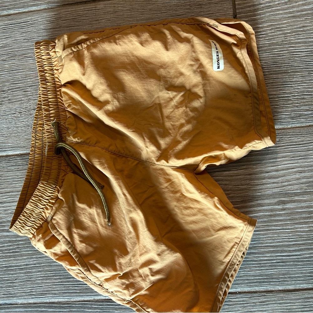 Kids' Mustard Swim Trunks with Elastic Waist
